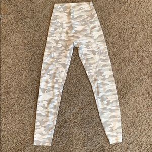 White Camo Aerie Workout Leggings